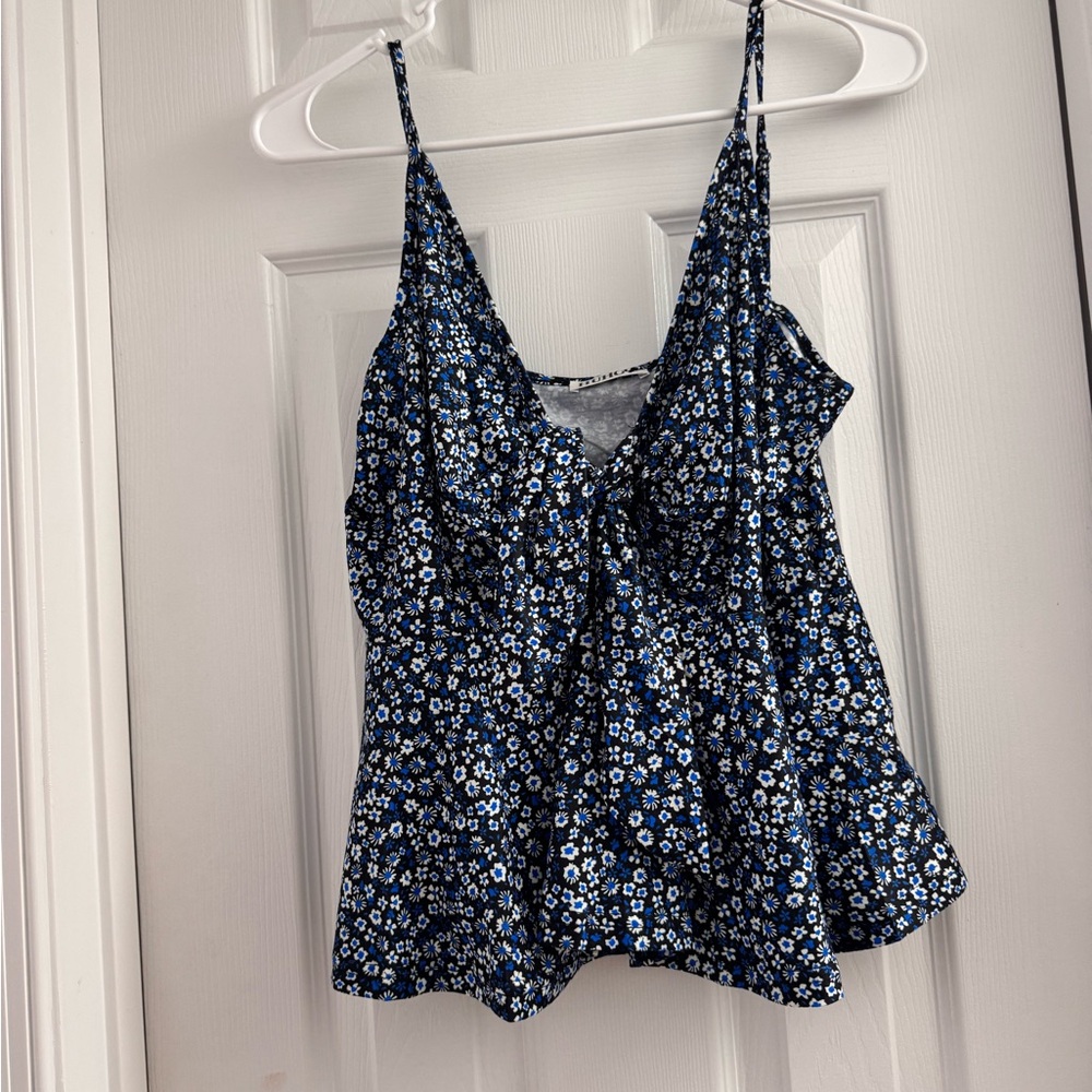 Floral Blue Women's Tank Top